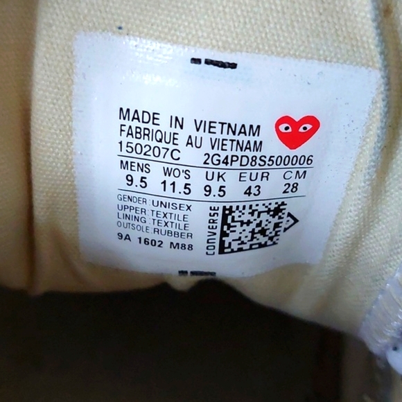 Converse x Comme des Garçons PLAY white leather sneakers - Picture 16 of 16